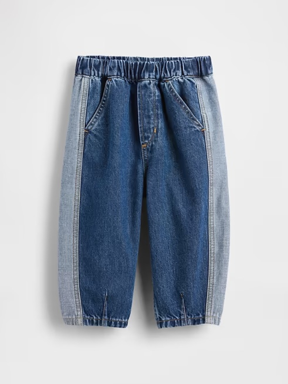 GAP Two-Tone Blue Denim Jogger Jeans
